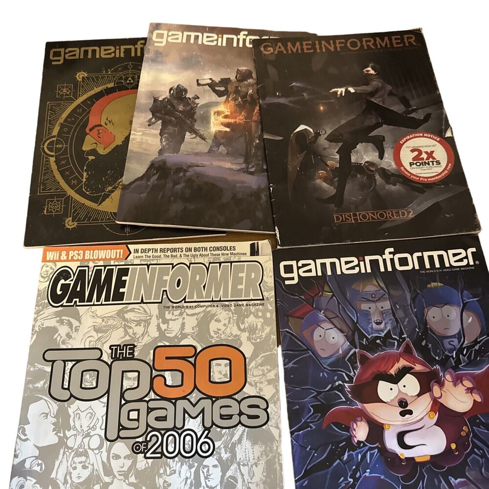Game Informer Video Games Magazine Top Of 50 Dishonored2 South Park Lot Of 5